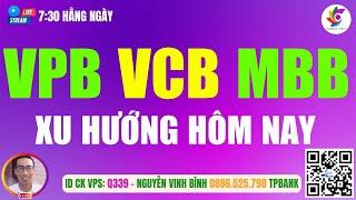 Nhận định xu hướng hôm nay cổ phiếu VPB VCB MBB hỗ trợ kháng cự điểm mua bán t+ ngắn trung dài hạn