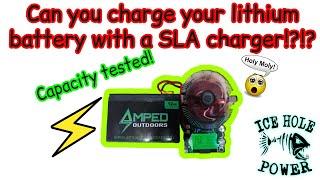 Charging a lithium battery with a SLA charger