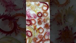 Curled Vegetable Stems Garnish