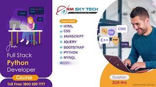 Master Full Stack Python Development with Our Course - #RMSkytech #pondicherry