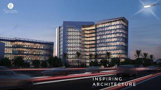 Office Building Architecture Design by Spazio Dubai | Modern Exterior Design for Buildings Complex