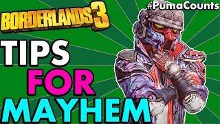 TIPS to make MAYHEM MODE 3 TRUE VAULT HUNTER MODE EASIER in Borderlands 3 (Mayhem Guide) #PumaCounts