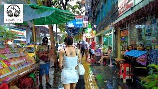 [4K UHD] Walking in the Rain in Vibrant Downtown Bangkok | Asok and Nana Areas