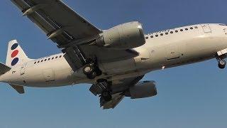 JAT 737-300 - Landing & Takeoff - Skiathos, the Second St Maarten - JAT now gone!