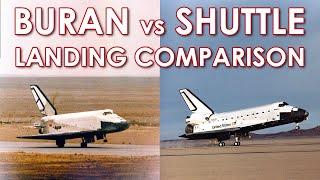 Buran vs Shuttle Landing Comparison - Soviet Space Shuttle landing, STS-27