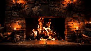 Cozy Crackling Fireplace 4K with Burning Logs: Perfect for Stress Relief and Quick Sleep