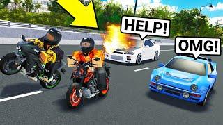 What Happens When Cars Try to Race Bikes? Ends BADLY! (Roblox Roleplay)