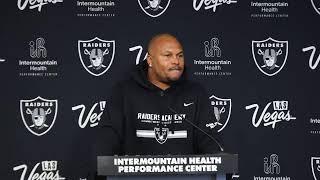 Raiders' Antonio Pierce speaks to media ahead of game against Broncos