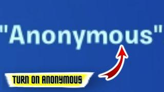 How to TURN ON ANONYMOUS MODE in fortnite (2023) | Anonymous name fortnite | Fortnite Anonymous Mode