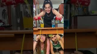 KOT KIT VIDEOS DRINKING JUICE SO FUNNY E IN THE GLASS AND ORANGE JUICE @SHIRT