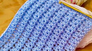 New Pattern! Very Easy & Pretty crochet stitch for baby blankets, shawls, bags,top