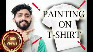 Painting on T-shirt | Fabric painting | How to paint on Tshirt