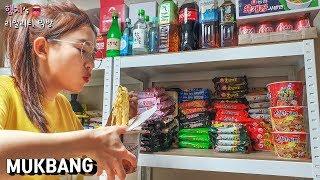 리얼먹방:) 햄지25시편의점 아니고.....편의집(?) 먹방!!ㅣKorea Convenience Store FoodㅣREAL SOUNDㅣASMR MUKBANGㅣ