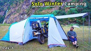 Solo Night Camping in Uttarakhand Forest with Big Tent | Camping in India | #ridingwithpeace