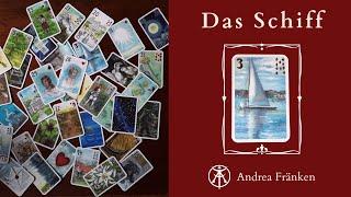 Lenormand Kartenlegen lernen: Lenormandkarte Nr  3: Das Schiff