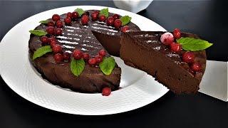 Only 3 Ingredients Chocolate Cheesecake: Eggs, Mascarpone, Chocolate, No Flour, Sugar, Butter