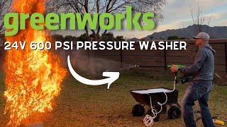 Greenworks 24V 600PSI Pressure Washer Review!