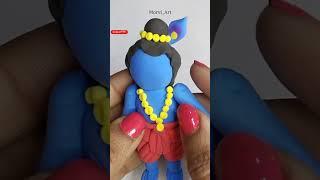 DIY Little Krishna Clay Art || How To Make Krishna Idol ️ #viral #art #youtubeshorts #krishna