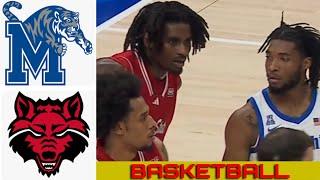 ARKANSAS ST vs #16 MEMPHIS Basketball Game Full Highlights 2024