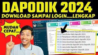 Cara Download Instal Dapodik 2024 SAMPAI LOGIN LENGKAP | BONUS PENJELASAN DAPODIK 2024