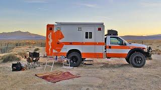 Brian Builds his Dream Camper while Living in it - 4x4 Ambulance F-450 Conversion