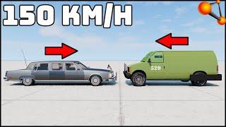 ARMORED LIMOUSINE vs ARMORED VAN! 150 Km/H CRASH TEST! - BeamNg Drive