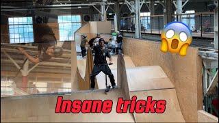 INSANE SCOOTER TRICKS AND SHENANIGANS AT SKILLS PARK