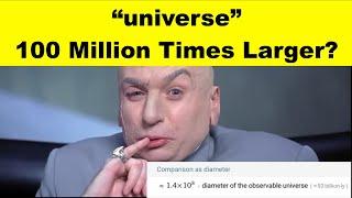 "universe" 100 Million Times Larger