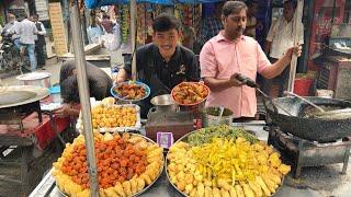 SATU GROBAK FULL BERMACAM” GORENGAN INDIA!CABE GORENG NYA SUPER JUMBOTINGGAL PILIH,AUTO PESEN SEMUA