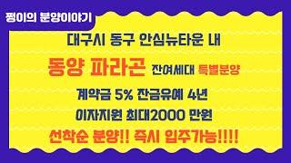 대구 안심뉴타운 내 동야파라곤 파격조건혜택 잔여세대 선착순 분양 즉시입주가능 아파트