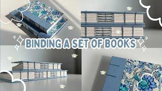 Make a set of books with me  listen to the sounds of bookbinding with gentle music