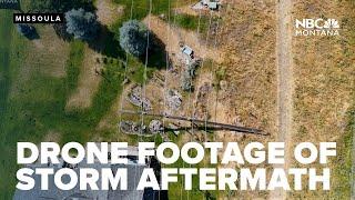 Drone footage of Missoula storm aftermath