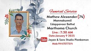 FUNERAL SERVICE | MATHEW ALEXANDER (79) 09.01.2K25