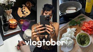 cosy productive vlog: decorating for halloween, pack with me + homeware haul/updates | vlogtober 5-7