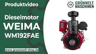 Produktvideo | Dieselmotor Weima WM192FAE 14 PS 498 cm³ Dieselmotor E-Starter Standmotor