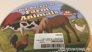 Big Bucket of Farm Animals Review - 50 Piece Action Figure Set - SCS Direct - WATCH BEFORE YOU BUY!