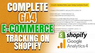 STOP Losing Sales! Master GA4 Ecommerce Tracking on Shopify Today