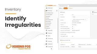 Inventory Types: Identify Irregularities - KORONA POS Manual