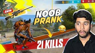 NOOB PRANK IN SOLO VS SQUAD 21 Kills AWM Gameplay | Badge99