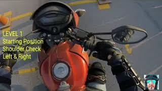 Stage 1 How to pass motorcycle riding for  licence RTA test in dubai with English commentary