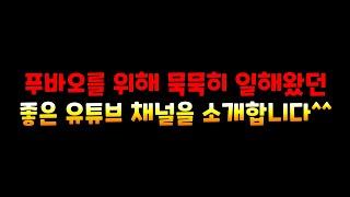 푸바오를 돕고 있는 좋은 유튜브 채널을 소개합니다