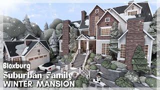 BLOXBURG: Winter Suburban Family Mansion Speedbuild | Roblox House Build