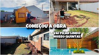 Ep2. INÍCIO DE UM SONHO | COMEÇOU A OBRA | TIREI A CASA DAS CRIANÇAS | ÁREA DE LAZER