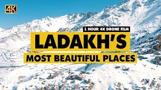 1 HOUR 4K DRONE VIDEO OF LADAKH | RELAXING MUSIC