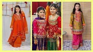 Baby girls mehndi mayo dress design/Wedding Outfits collection For Babies 2023-24#youtube