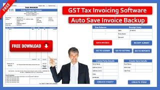  GST Invoicing Software In Excel | fully automated GST invoice create In Excel | Auto Save Invoice