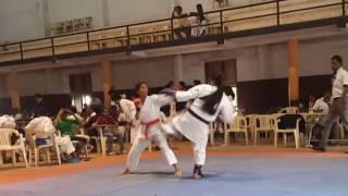 Mawashi Geri in Kumite (Karate Fight) - Sempai Neena @Rei