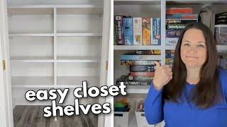 How to Build Easy DIY Closet Shelves for Extra Storage