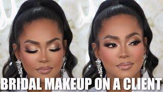 Flawless Bridal Makeup for Brown/Deep Skin Tones (melanin) soft glam