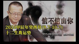 2024甲辰年癸酉月（9/7 10/7）十二生肖运势《信不信由你》2024年9月26日 第246期